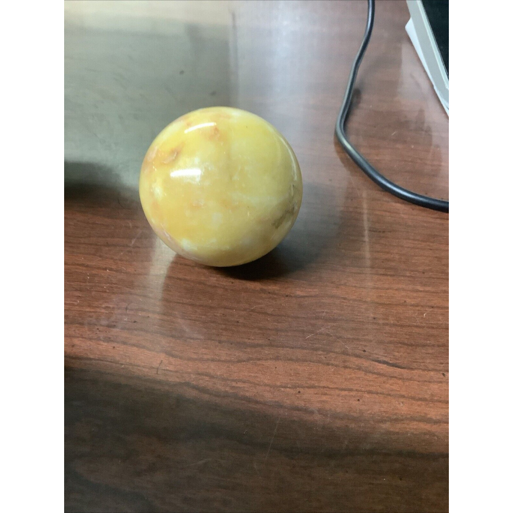 Orange Citrus Fruit Stone Carved Vintage Heavy